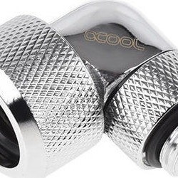 Alphacool Icicle 16mm HardTube Screw Cap 90 Degree Rotatable G1 / 4 Chrome