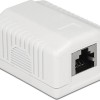 DeLock Εξωτερική Μονή Πρίζα Δικτύου RJ45 σε Λευκό Χρώμα 86196