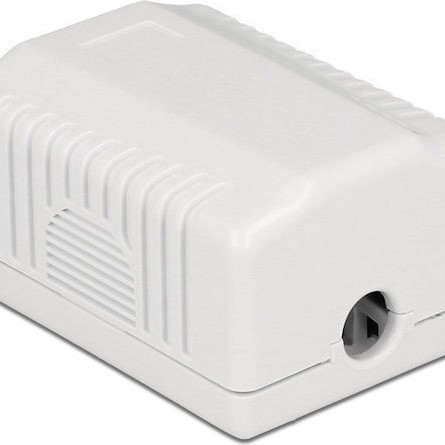 DeLock Εξωτερική Μονή Πρίζα Δικτύου RJ45 σε Λευκό Χρώμα 86196
