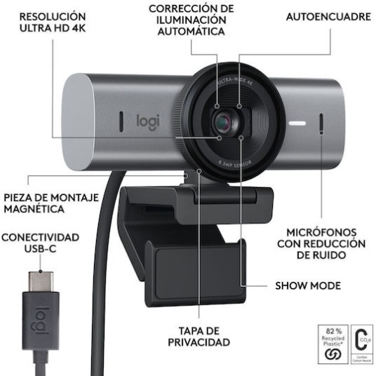 Logitech MX Brio Web Camera 4K με Autofocus