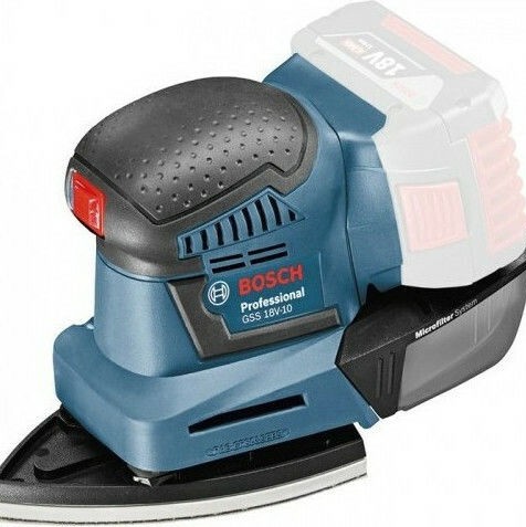 Bosch GSS 18V-10 Professional Παλμικό Τριβείο 18V Solo με Ρύθμιση Ταχύτητας και με Σύστημα Αναρρόφησης