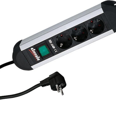 Bachmann Πολύπριζο 3 Θέσεων με Διακόπτη και Καλώδιο 1.75m