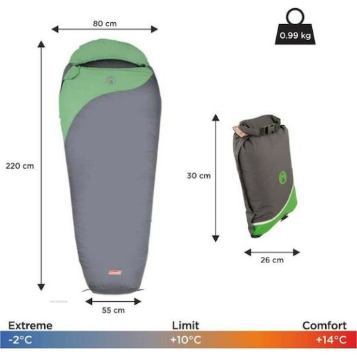 Coleman Sleeping Bag Μονό Biker