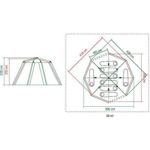 Coleman Octagon 8 Σκηνή Camping Μπλε με Διπλό Πανί 3 Εποχών για 8 Άτομα 396x396x225εκ.