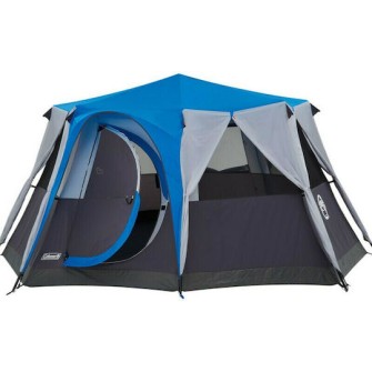 Coleman Octagon 8 Σκηνή Camping Μπλε με Διπλό Πανί 3 Εποχών για 8 Άτομα 396x396x225εκ.