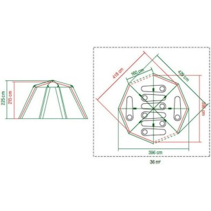 Coleman Octagon 8 Σκηνή Camping Μπλε με Διπλό Πανί 3 Εποχών για 8 Άτομα 396x396x225εκ.