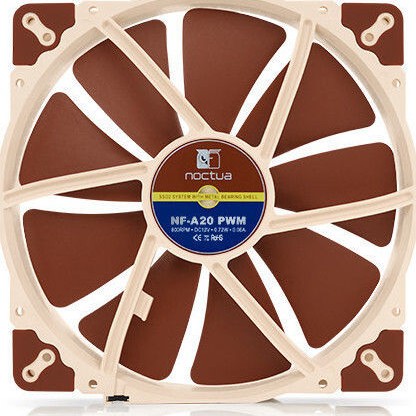Noctua NF-A20 Case Fan 200mm με Σύνδεση 4-Pin PWM Καφέ