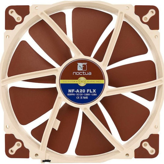 Noctua NF-A20 FLX Case Fan 200mm με Σύνδεση 3-Pin Καφέ