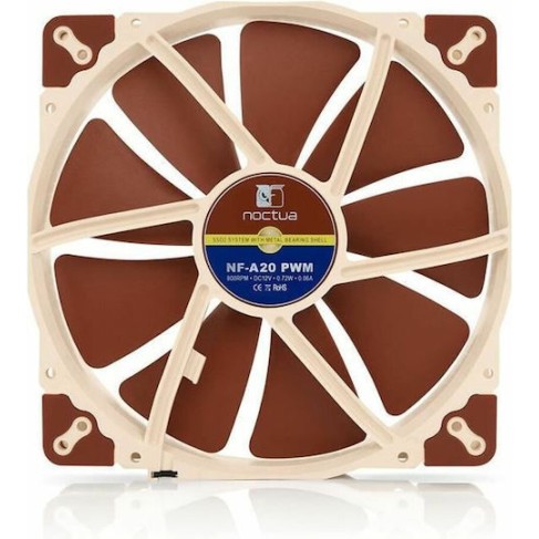 Noctua NF-A20 FLX Case Fan 200mm με Σύνδεση 3-Pin Καφέ