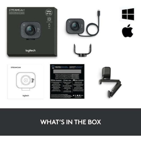 Logitech StreamCam Web Camera Full HD 1080p 60FPS με Autofocus