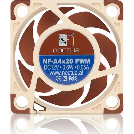Noctua NF-A4x20 12V Case Fan 40mm με Σύνδεση 4-Pin PWM Καφέ