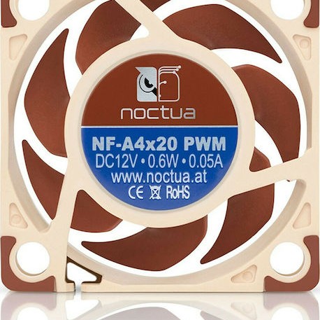 Noctua NF-A4x20 12V Case Fan 40mm με Σύνδεση 4-Pin PWM Καφέ