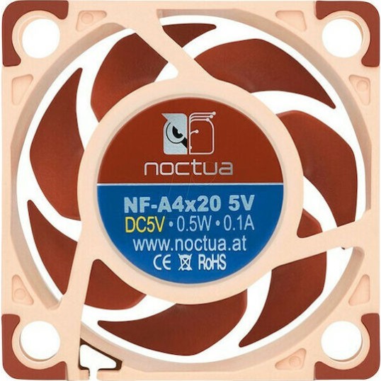 Noctua NF-A4x20 5V Case Fan 40mm με Σύνδεση 3-Pin Καφέ