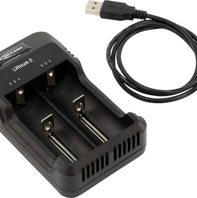 Ansmann Lithium 2 USB Φορτιστής 2 Μπαταριών Li-ion/Ni-MH Μεγέθους AA/AAA/18650