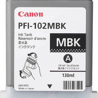 Canon PFI-102 Γνήσιο Μελάνι Εκτυπωτή InkJet Matte Μαύρο (0894B001)