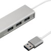 Digitus USB 3.0 Hub 3 Θυρών με σύνδεση USB-A / Ethernet Ασημί