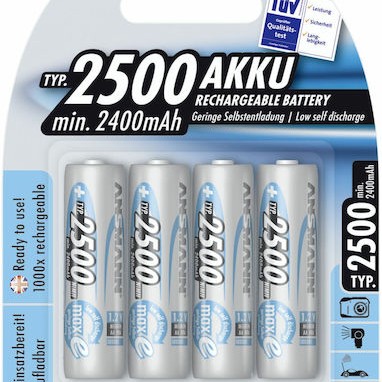 Ansmann Επαναφορτιζόμενες Μπαταρίες AA Ni-MH 2500mAh 1.2V 4τμχ