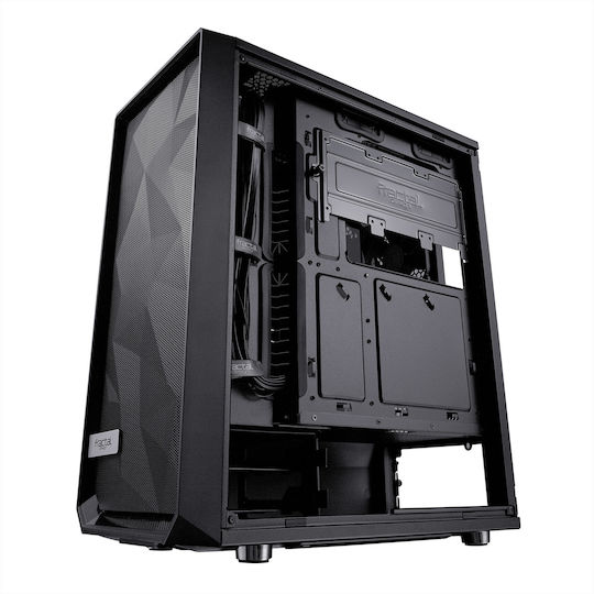 Fractal Design Meshify C Dark Tempered Glass Midi Tower Κουτί Υπολογιστή με Πλαϊνό Παράθυρο Μαύρο