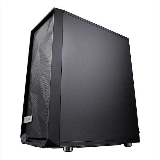 Fractal Design Meshify C Dark Tempered Glass Midi Tower Κουτί Υπολογιστή με Πλαϊνό Παράθυρο Μαύρο