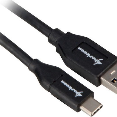 Sharkoon Regular USB 3.1 Cable USB-C male - USB-A male Μαύρο 0.5m