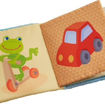 Haba Βιβλίο Δραστηριοτήτων Βρεφικό Βιβλιαράκι Βάτραχος από Ύφασμα με Ήχους για Νεογέννητα