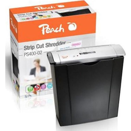 Peach Καταστροφέας Εγγράφων PS400-02 Strip Cut 5 Φύλλων με Κάδο 8lt