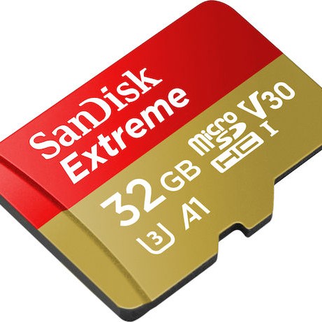 Sandisk Extreme microSDHC 32GB Class 10 U3 V30 A1 UHS-I με αντάπτορα