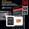 Sandisk Extreme microSDHC 32GB Class 10 U3 V30 A1 UHS-I με αντάπτορα