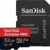 Sandisk Extreme Pro microSDHC 32GB Class 10 U3 V30 A1 UHS-I με αντάπτορα