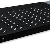 Digitus Shelf with Variable Rails for Fixed Mounting in 483 mm (19-Inch) Μαύρο