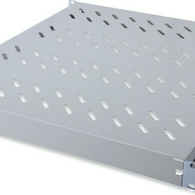 Digitus Shelf with Variable Rails for Fixed Mounting in 483 mm (19-Inch) Μαύρο