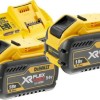 Dewalt Σετ 2 Μπαταριών Εργαλείου Λιθίου 54V Χωρητικότητας 9Ah με Φορτιστή Flexvolt