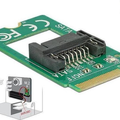 DeLock Adapter M.2 Key B male to SATA 7pin 2242