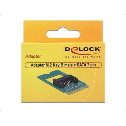 DeLock Adapter M.2 Key B male to SATA 7pin 2242