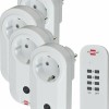Brennenstuhl Comfort-Line Remote Control Set 4x IP20 Μονόπριζο με Διακόπτη, Τηλεχειριστήριο και Καλώδιο 25m 4τμχ