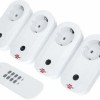 Brennenstuhl Comfort-Line Remote Control Set 4x IP20 Μονόπριζο με Διακόπτη, Τηλεχειριστήριο και Καλώδιο 25m 4τμχ