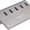DeLock USB 3.2 Hub 10 Θυρών με σύνδεση USB-A Γκρι