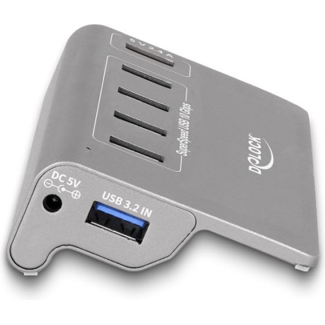 DeLock USB 3.2 Hub 10 Θυρών με σύνδεση USB-A Γκρι