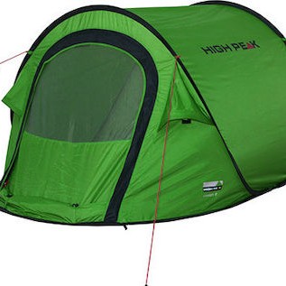 High Peak Vision 2 Σκηνή Camping Pop Up Πράσινη 3 Εποχών για 2 Άτομα 235x140x100εκ.