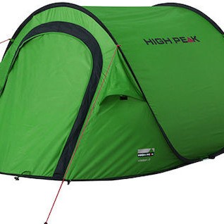 High Peak Vision 2 Σκηνή Camping Pop Up Πράσινη 3 Εποχών για 2 Άτομα 235x140x100εκ.