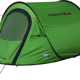 High Peak Vision 2 Σκηνή Camping Pop Up Πράσινη 3 Εποχών για 2 Άτομα 235x140x100εκ.