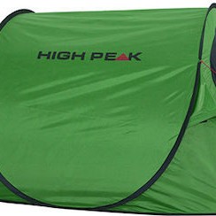 High Peak Vision 2 Σκηνή Camping Pop Up Πράσινη 3 Εποχών για 2 Άτομα 235x140x100εκ.