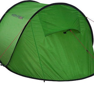 High Peak Vision 2 Σκηνή Camping Pop Up Πράσινη 3 Εποχών για 2 Άτομα 235x140x100εκ.