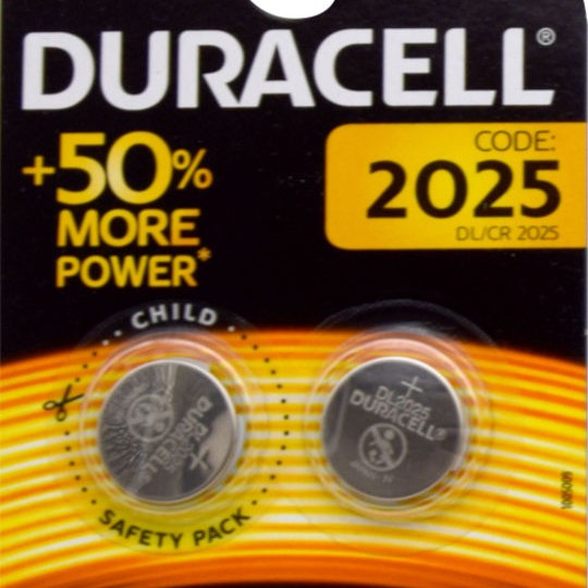 Duracell Long Lasting Power Μπαταρίες Λιθίου Ρολογιών CR2025 3V 2τμχ