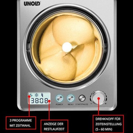 Unold Pro Plus Παγωτομηχανή 2.5lt Ασημί