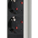 Brennenstuhl Tower 3 Πολύπριζο Ασφαλείας 3 Θέσεων με Διακόπτη και Καλώδιο 2m