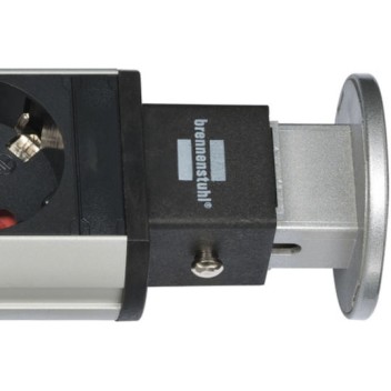 Brennenstuhl Tower 3 Πολύπριζο Ασφαλείας 3 Θέσεων με Διακόπτη και Καλώδιο 2m