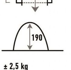 High Peak Remini Καλοκαιρινή Σκηνή Camping Pop Up Τουαλέτας Μπλε 125x125x190εκ.