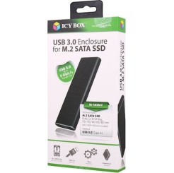 Icy Box Θήκη για Σκληρό Δίσκο M.2 SATA III με σύνδεση USB 3.0