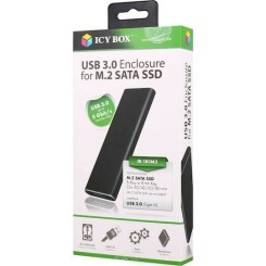 Icy Box Θήκη για Σκληρό Δίσκο M.2 SATA III με σύνδεση USB 3.0